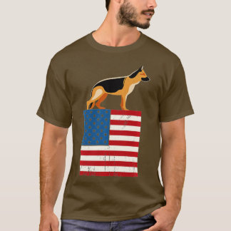 Amerikaanse vlag Hondenliefhebber I Patriotic Germ T-shirt