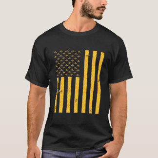 Amerikaanse Vlag Honingraat Honing Bij Imker Bijen T-shirt