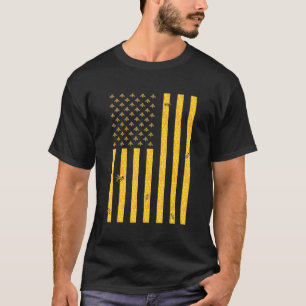 Amerikaanse vlag Honingraat Honingbijen T-shirt