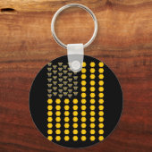 Amerikaanse vlag Honingraat Honingbijenimker Sleutelhanger (Voorkant)