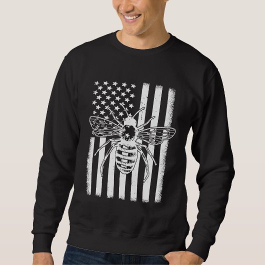 Amerikaanse vlag Honingraat imker imker Trui (Voorkant)