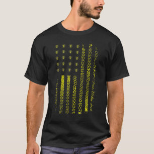 Amerikaanse vlag Honingraat imker T-shirt