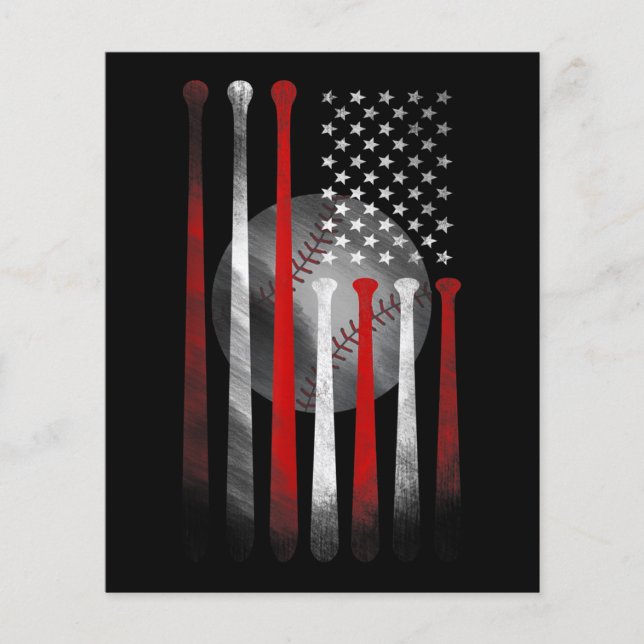 Amerikaanse vlag  honkbal (Voorkant)