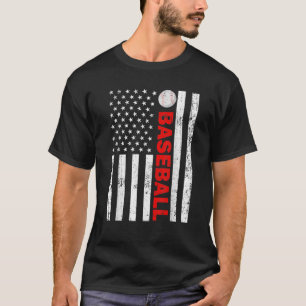 Amerikaanse vlag honkbal 4 juli voor de Dag van Am T-shirt