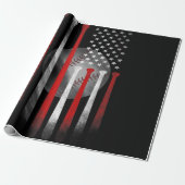 Amerikaanse vlag honkbal cadeaupapier (Uitgerold)