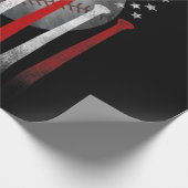 Amerikaanse vlag  honkbal cadeaupapier (Hoek)