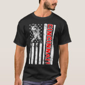 Amerikaanse vlag honkbal fans t-shirt (Voorkant)
