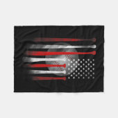 Amerikaanse vlag  honkbal fleece deken (Voorkant (Horizontaal))