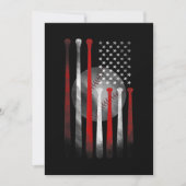 Amerikaanse vlag  honkbal kaart (Voorkant)