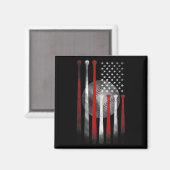 Amerikaanse vlag  honkbal magneet (Voorkant / Achterkant)