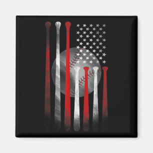 Amerikaanse vlag  honkbal magneet