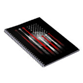 Amerikaanse vlag honkbal notitieboek (Rechterzijde)