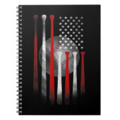 Amerikaanse vlag honkbal notitieboek (Voorkant)
