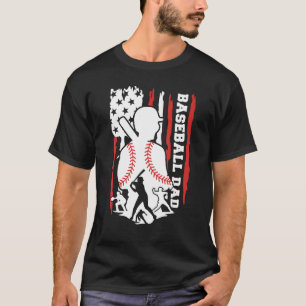 Amerikaanse vlag Honkbal Pap 4th of July Fa T-shirt