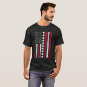 Amerikaanse vlag honkbal patriottische Mannen jong T-shirt (Voorkant volledig)