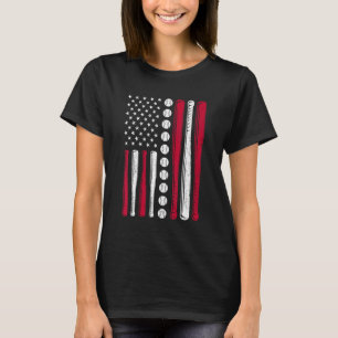 Amerikaanse vlag honkbal patriottische Mannen jong T-shirt