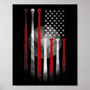 Amerikaanse vlag  honkbal poster