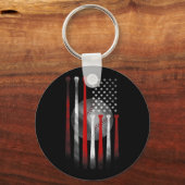 Amerikaanse vlag honkbal sleutelhanger (Voorkant)
