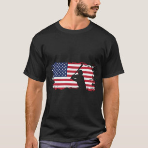 Amerikaanse vlag honkbal t-shirt