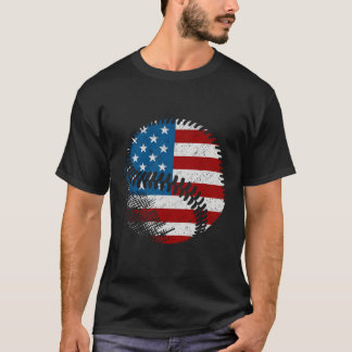 Amerikaanse vlag honkbal t-shirt