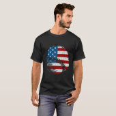 Amerikaanse vlag honkbal t-shirt (Voorkant volledig)