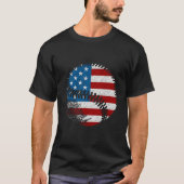 Amerikaanse vlag honkbal t-shirt (Voorkant)