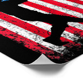 Amerikaanse Vlag Honkbal Team Mannen Jongens Kinde Poster (Hoek)
