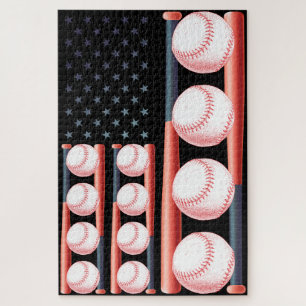 Amerikaanse vlag  honkbal vlag legpuzzel