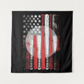 Amerikaanse vlag  honkbal vlag wandkleed (Voorkant)