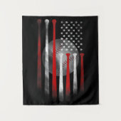 Amerikaanse vlag  honkbal wandkleed (Voorkant)