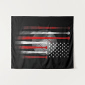 Amerikaanse vlag  honkbal wandkleed (Voorkant (horizontaal))