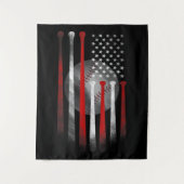 Amerikaanse vlag  honkbal wandkleed (Voorkant)