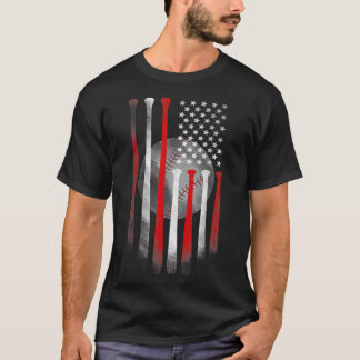 Amerikaanse vlag honkbaldag t-shirt
