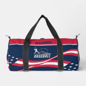 Amerikaanse vlag, honkbalspeler meisje, verjaardag plunjezak (Voorkant)