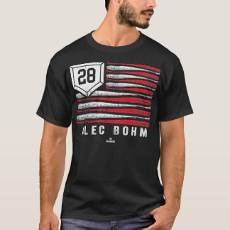 Amerikaanse vlag honkbalstrepen Alec Bohm Philade T-shirt