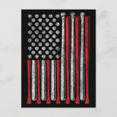 Amerikaanse Vlag Honkbalteam Vintage Grappig Briefkaart (Voorkant)