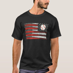 Amerikaanse vlag honkbalvlag 4 juli fo t-shirt