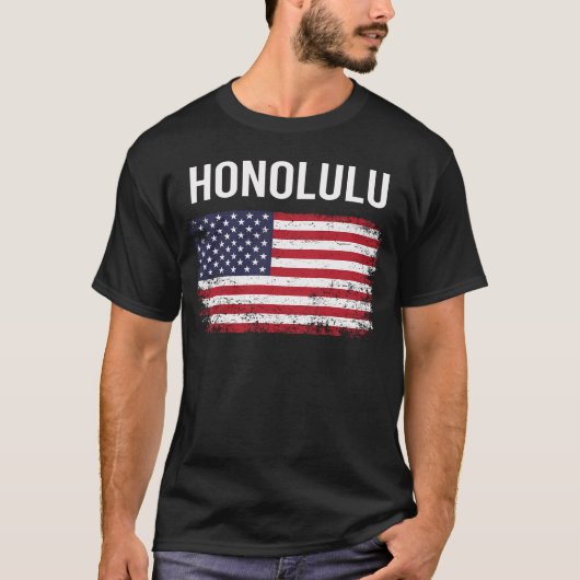 Amerikaanse vlag Honolulu T-shirt (Voorkant)