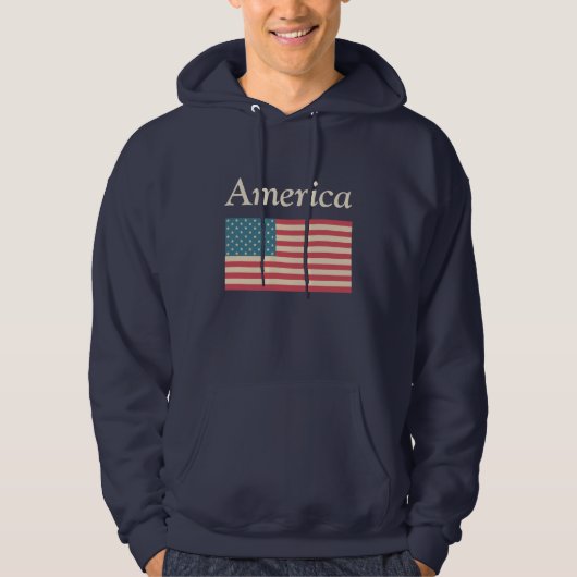 Amerikaanse vlag Hooded Sweatshirt (Voorkant)