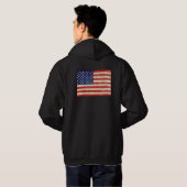  Amerikaanse vlag Hoodie (Achterkant volledig)
