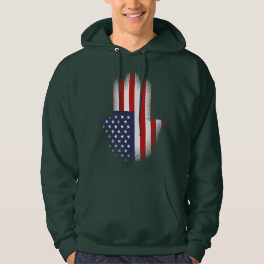 Amerikaanse vlag hoodie (Voorkant)