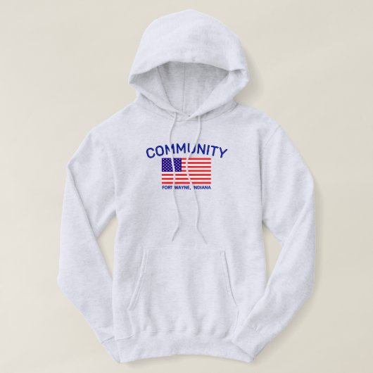 Amerikaanse Vlag Hoodie (Personaliseer het!) (Design voorkant)