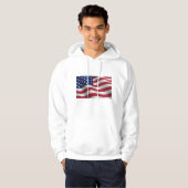Amerikaanse vlag, hooi/zweet hoodie (Voorkant volledig)