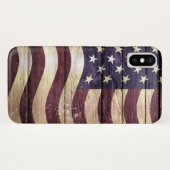 Amerikaanse vlag hout Case-Mate iPhone case (Achterkant (horizontaal))