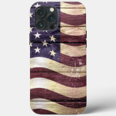 Amerikaanse vlag  hout Case-Mate iPhone case (Achterkant)