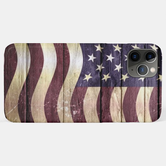 Amerikaanse vlag  hout Case-Mate iPhone case (Achterkant (horizontaal))