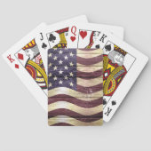 Amerikaanse vlag  hout speelkaarten (Achterkant)
