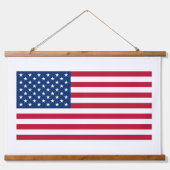 Amerikaanse vlag Hout Topped Wandtapijt Hangend Wandkleed (Voorkant)