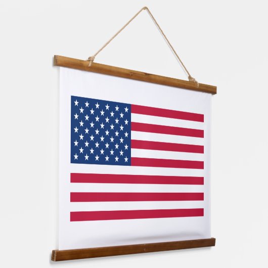 Amerikaanse vlag Hout Topped Wandtapijt Hangend Wandkleed (Gebogen)
