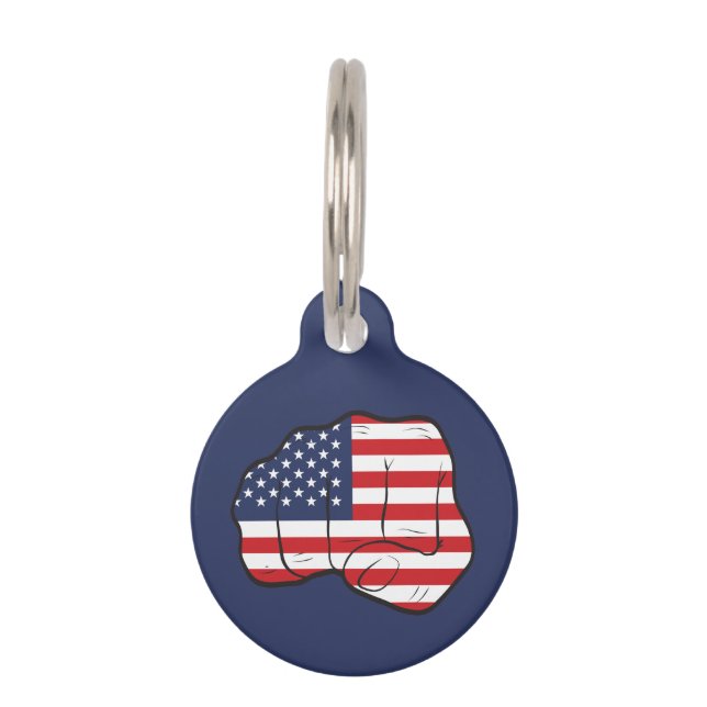 Amerikaanse vlag huisdierpenning (Voorkant)
